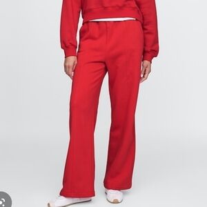 Gap Vintage Soft Front Seam Baggy Wide Leg Sweatpants In Modern Red NWT